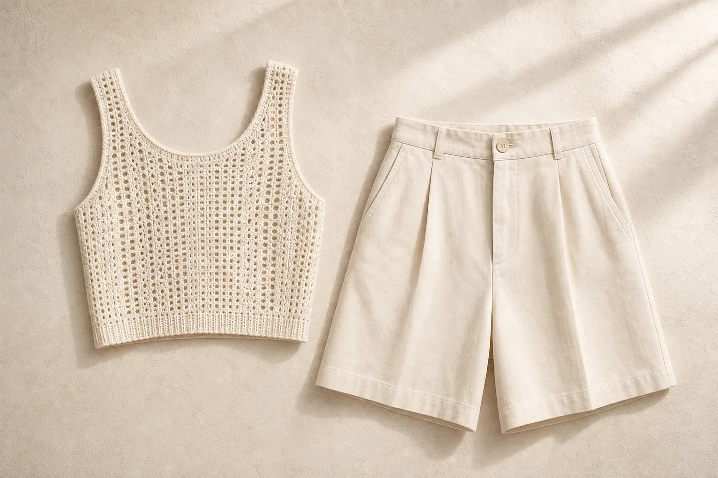 Ensemble Crochet Top et Bermuda Signature